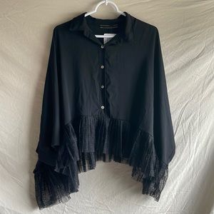 Angela Mara Elbow Flare Blouse